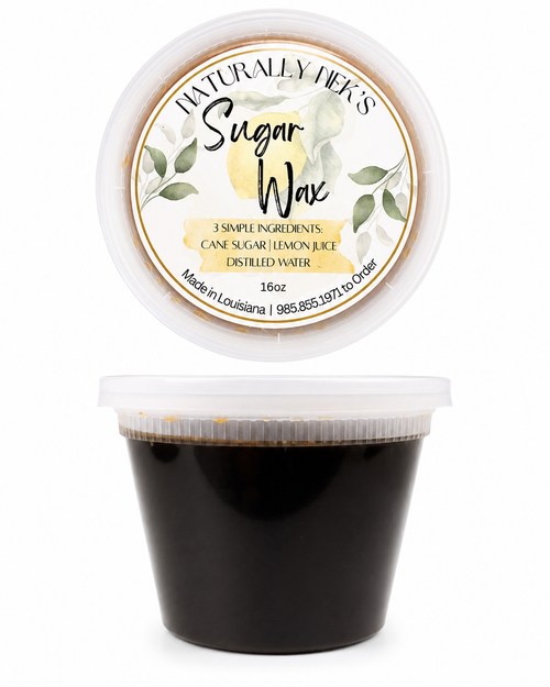 16 oz Sugar Strip Wax, 4oz Dusting Powder, 10 Popsicle Sticks, and 12 Reusable Muslin Strips, sugar wax, sugar waxing, strip wax, soft wax, body wax, hair removal, body hair removal