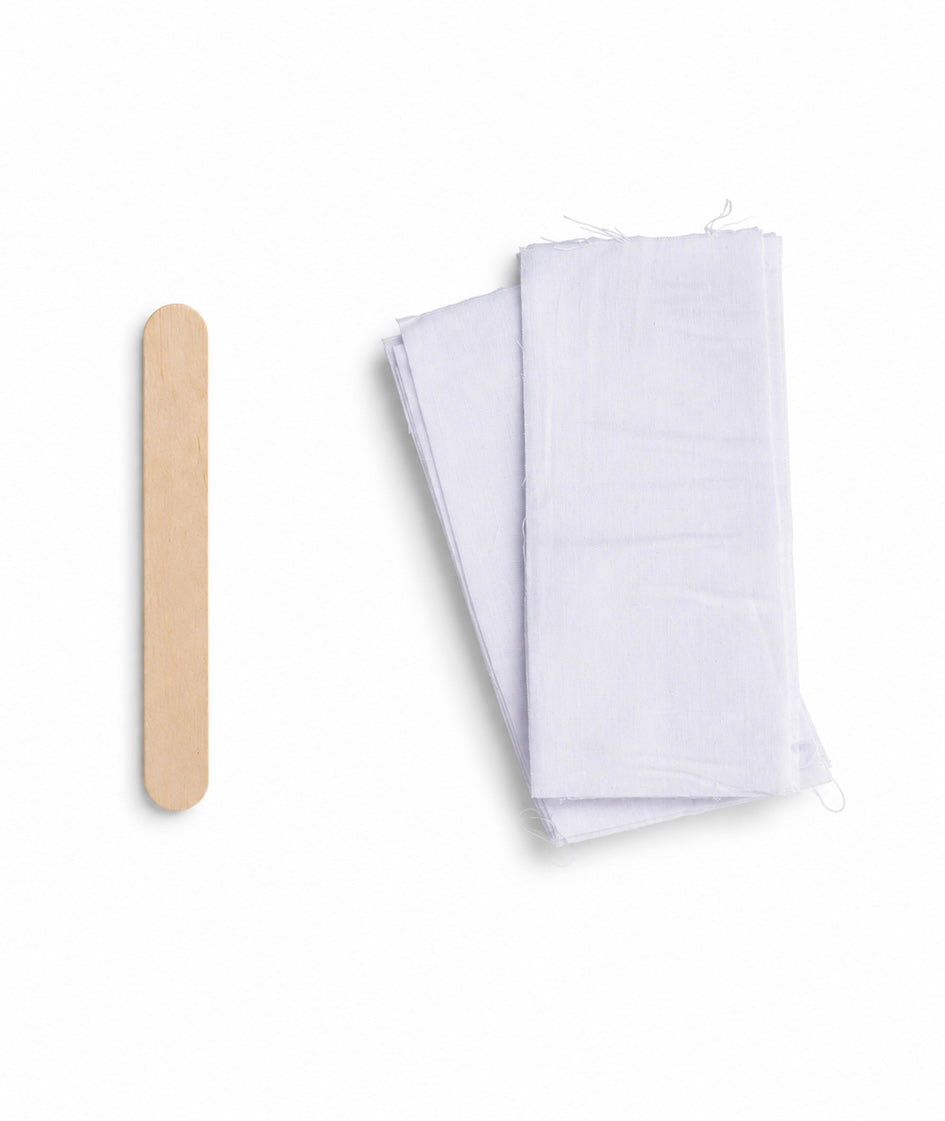 popsicle stick, waxing stick, wax stick, wax sticks, muslin, muslin strip, muslin strips, wax strip, wax strips, hair removal, waxing, body waxing, body hair removal, wax supplies